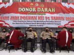 Bantu Penuhi Stok Darah di Bojonegoro, Polwan Gelar Donor Darah