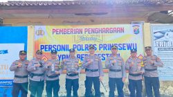 Berprestasi Dalam Tugas, Enam Anggota Polres Pringsewu Polda Lampung Dapat Penghargaan