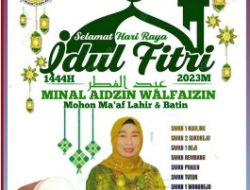 Ketua MKKS dan Anggota beserta Guru SMKN Kabupaten Pasuruan mengucapkan selamat hari raya idul Fitri 1 Syawal 1444 H