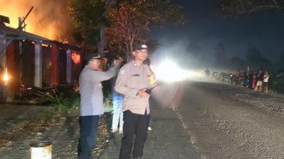 Polsek Kadipaten amankankan Lokasi Kebakaran di Kios Tanah Bengkok Blok Dukuh Bitung