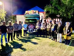 Kapolsek Setia Bakti Memimpin Pergeseran Logistik Pemilu Tahun 2024 Menuju Gudang KIP Aceh Jaya