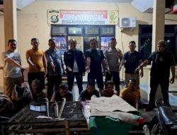Lima pelaku diamankan kasus judi sabung ayam di Dusun III Desa Air Beliti Kecamatan Tuah Negeri.